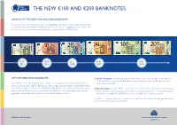 Fact Sheet on the New €100 and €200