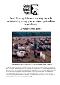 Local Grazing Schemes: Working Towards Sustainable Grazing Systems - from Pastoralism to Wildlands