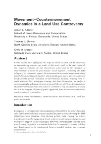 Movement–Countermovement Dynamics in a Land Use Controversy