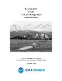 Recovery Plan for the Cook Inlet Beluga Whale (Delphinapterus Leucas)