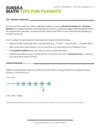 Solve by Rewriting the Expression in Fraction Form. After Solving, Rewrite the Complete Number Sentence in Decimal Form