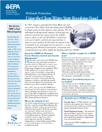 Using the Clean Water State Revolving Fund