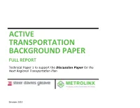 Active Transportation Background Paper Full Report