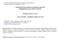 Explicit Solutions to Phase-Change Problems and Applications