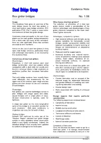 Guidance Note 1.08, Box Girder Bridges