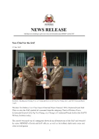 New Chief for the SAF