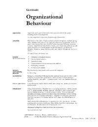 Organizational Behaviour