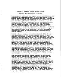 Videotape: Hardware, History and Applications