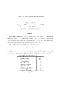 A Remark on Interpretation of Pooling Results Wojciech Zieliński