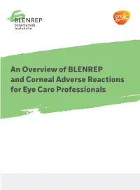 An Overview of BLENREP and Corneal Adverse Reactions for Eye