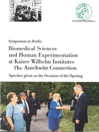 Biomedical Sciences and Human Experimentation at Kaiser Wilhelm