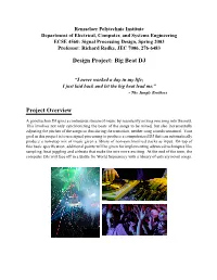 Design Project: Big Beat DJ Project Overview