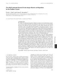 Far-Field Tsunami Hazard from Mega-Thrust Earthquakes in The