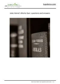 Jules Verne's Works Quiz: Questions and Answers