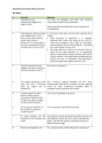 Questions and Answers Report Version 4 RFP 30431 # Question
