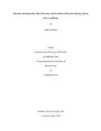 Rejection and Integration: State Reactions to the Evolution of Dionysian Mystery Cult In
