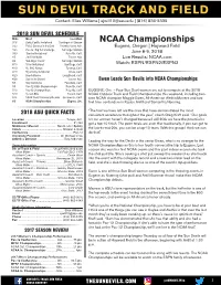 SUN DEVIL TRACK and FIELD Contact: Elias Williams | Ejwill10@Asu.Edu | (816) 830-5335
