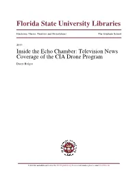 Television News Coverage of the CIA Drone Program Darcy Bedgio