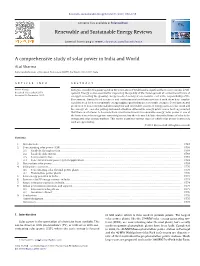 A Comprehensive Study of Solar Power in India and World
