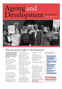 Ageing and Development September 2002 Ageing and Development Dec 2000 3 Reports Look at Needs of an Ageing Society