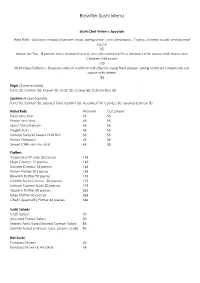 Blowfish Sushi Menu