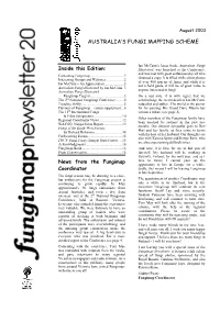 Fungimap Newsletter Issue 20 August 2003