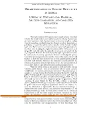 Misappropriation of Genetic Resources in Africa