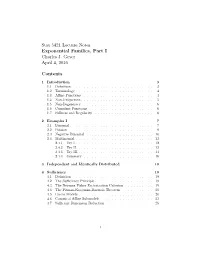 Stat 5421 Lecture Notes Exponential Families, Part I Charles J. Geyer April 4, 2016