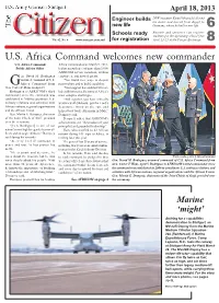 U.S. Africa Command Welcomes New Commander