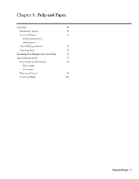 Chapter 8. Pulp and Paper
