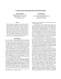 Commonsense Reasoning About Task Instructions