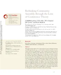 Rethinking Community Assembly Through the Lens of Coexistence Theory