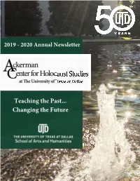 2019-2020 Annual Newsletter