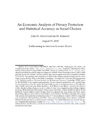 An Economic Analysis of Privacy Protection and Statistical Accuracy As Social Choices