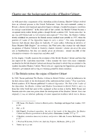 Chapter One: the Background and Roles of Shadow Cabinet