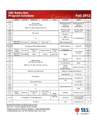 Detailed Information Including Programming from 2 Am