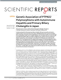Genetic Association of PTPN22 Polymorphisms with Autoimmune