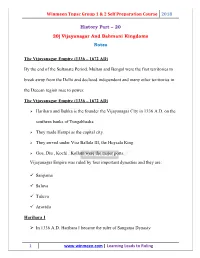 History Part 20 Notes