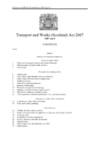 Transport and Works (Scotland) Act 2007 (Asp 8)