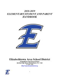 2018-2019 Elementary Student and Parent Handbook