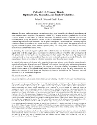 Callable U.S. Treasury Bonds: Optimal Calls, Anomalies, and Implied Volatilities