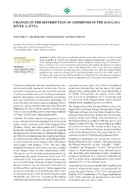 Changes in the Distribution of Amphipods in the Daugava River, Latvia