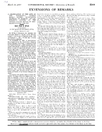 Extensions of Remarks E309 EXTENSIONS of REMARKS