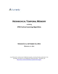 HTM Cortical Learning Algorithms
