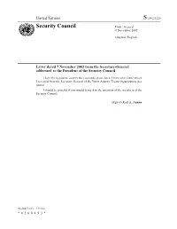 Security Council Distr.: General 8 November 2002