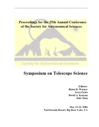 Symposium on Telescope Science