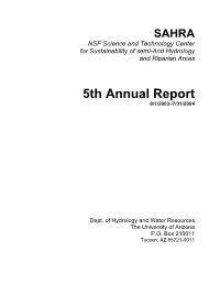 5Th Annual Report 8/1/2003–7/31/2004