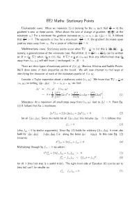 EE2 Maths: Stationary Points