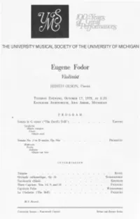 Eugene Fodor Violinist