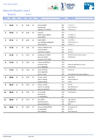 Draw for Rounds 1 and 2 Round 1 Round 2